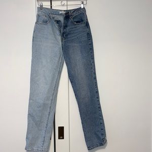 pacsun split colored jeans